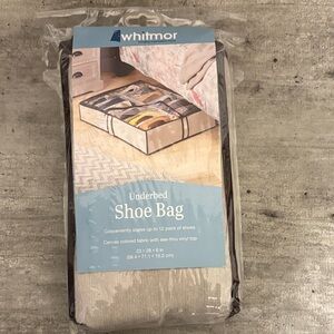 Whitmor Fabric Under The Bed Shoe Organizer